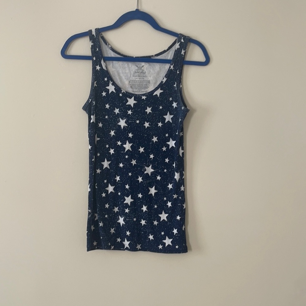 Star Blue White Tank